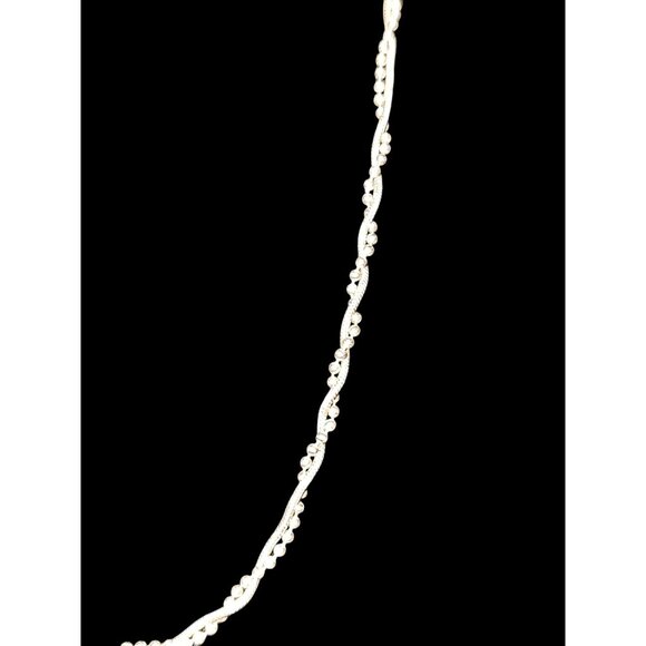 Italian 925 Sterling Silver Twist Necklace With Lobster Clasp 18 Inch Vintage - Picture 7 of 13